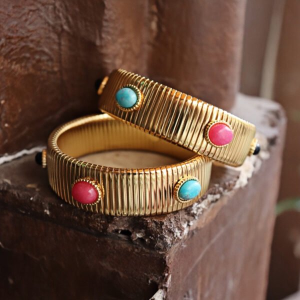 Bracelet  Brass with Real Gold Plating